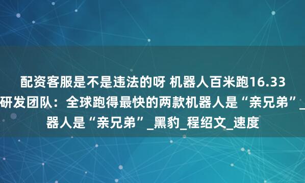 配资客服是不是违法的呀 机器人百米跑16.33秒创吉尼斯纪录，研发团队：全球跑得最快的两款机器人是“亲兄弟”_黑豹_程绍文_速度